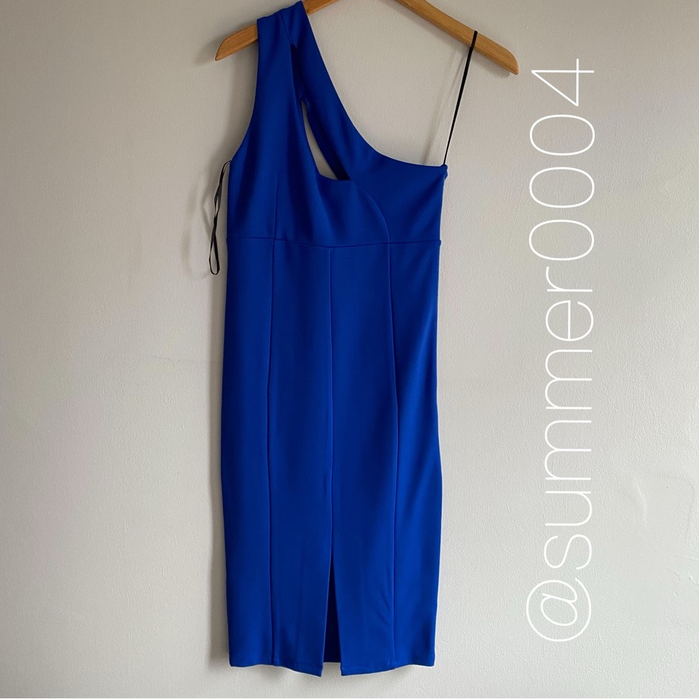 NWT Felicity & Coco Lizzie One Shoulder Dress Blue XS